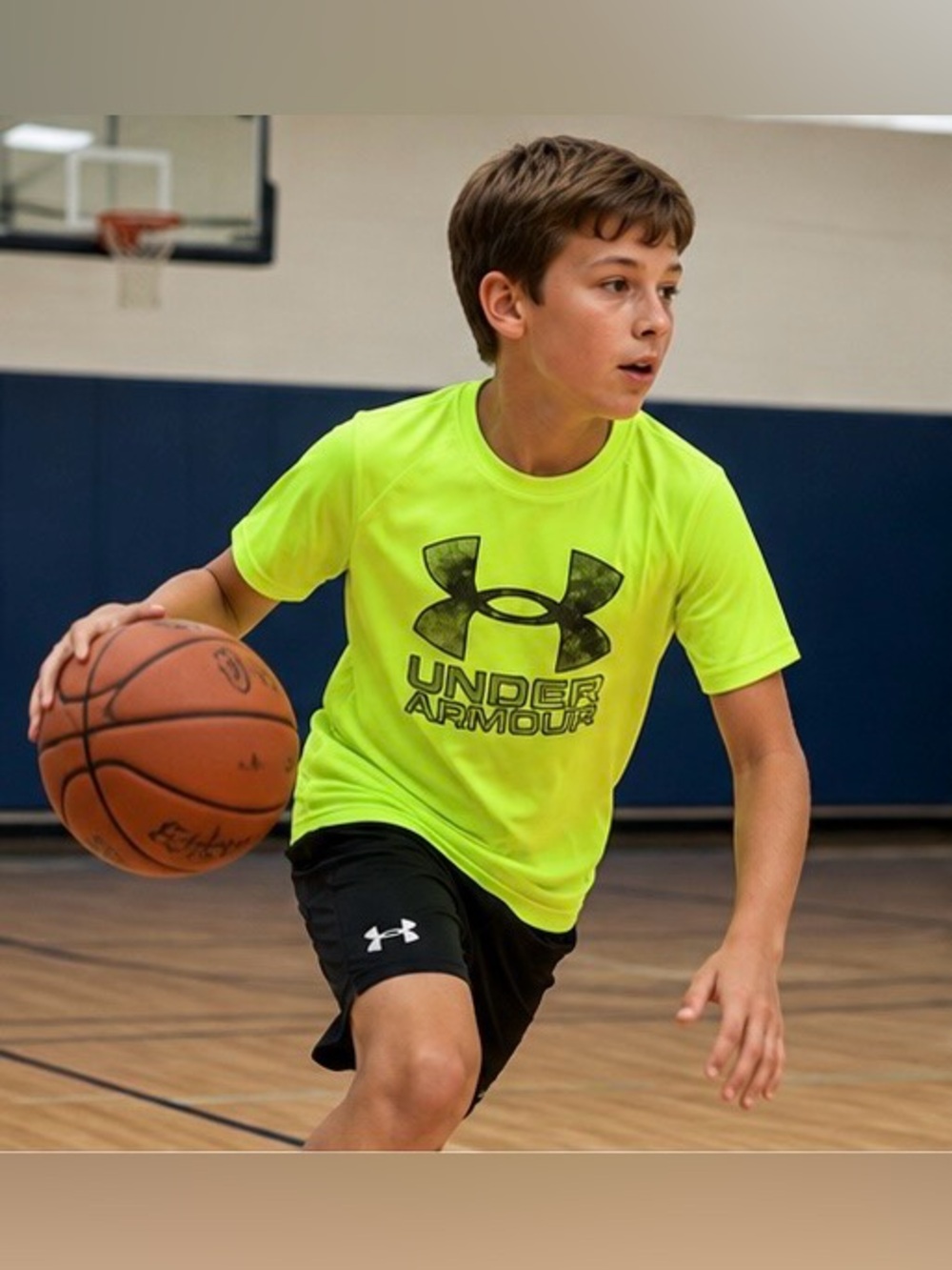 BNWOT Under Armour Neon Yellow Boys' Short Sleeve Performance Tee YL